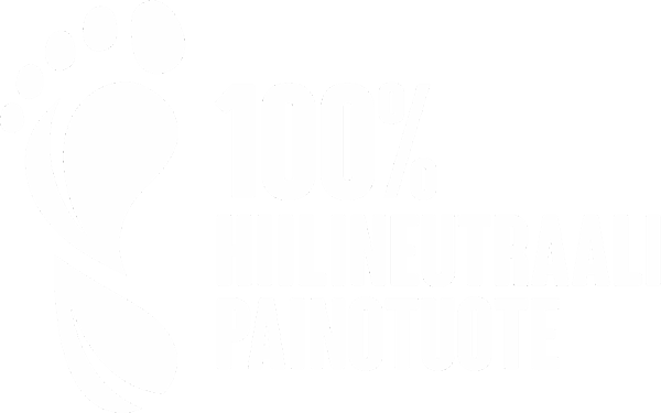 Logo: 100 % hiilineutraali painotuote